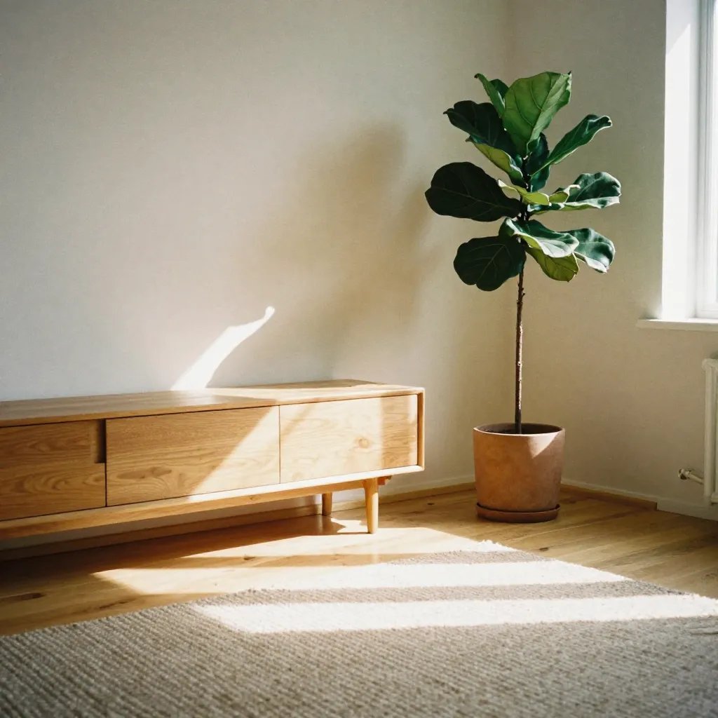 Minimalistisk design med fokus på essensielle elementer